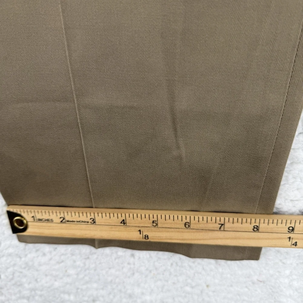 Haggar Premium No Iron Khaki Pants Mens 32x36 Beige Classic Fit Stretch Office